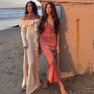 Reformation Adalynn Knit Velvet Two Piece Skirt Set New!